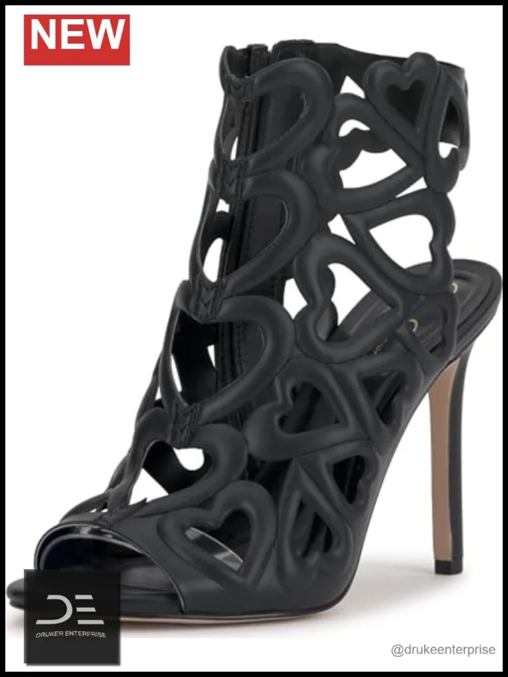 Stiletto Heel Sandals Open Toe Ankle Strap Faux Leather Women's Heels